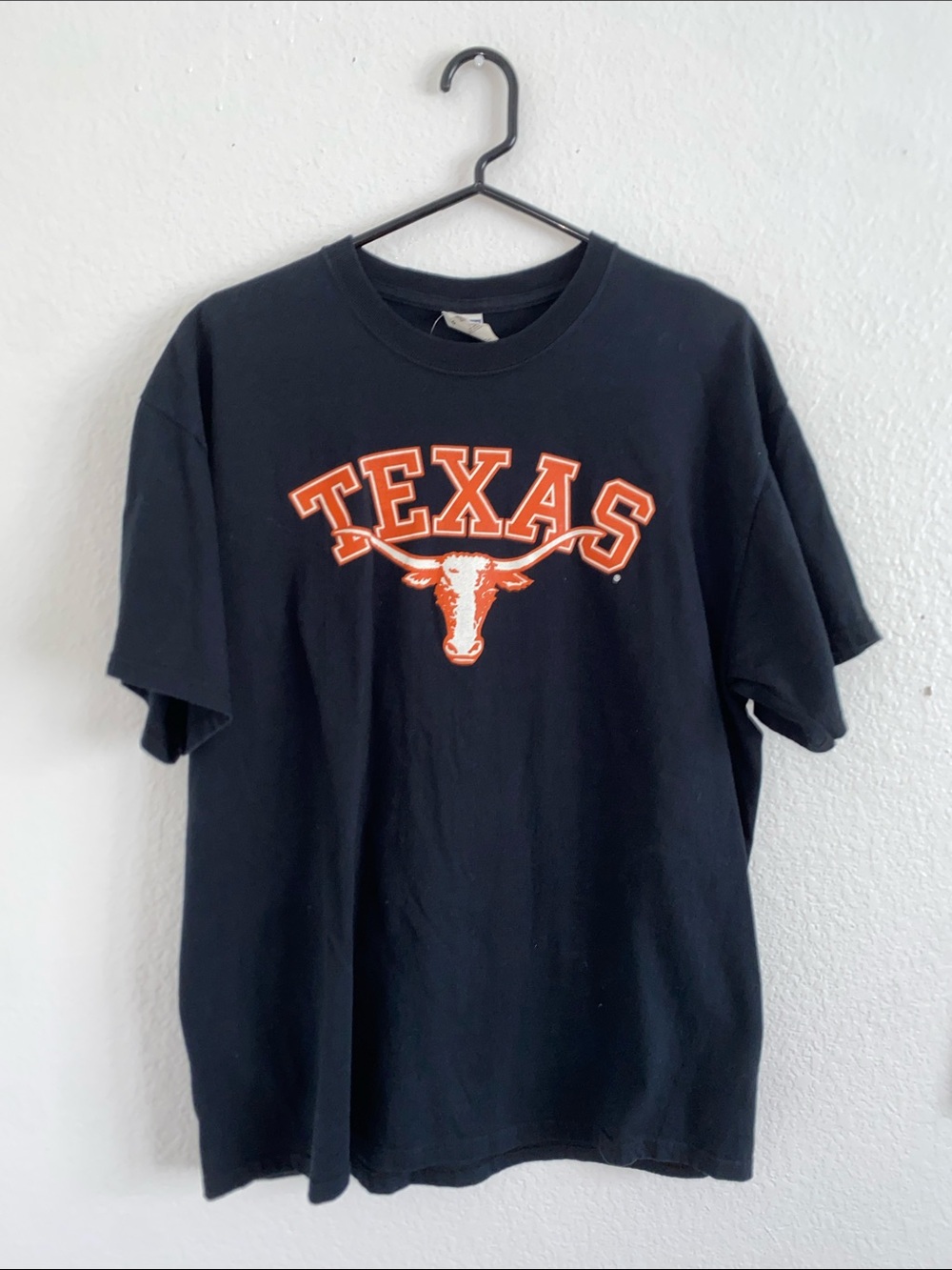Jerzees Black T-Shirt with Orange Texas Longhorn Logo
